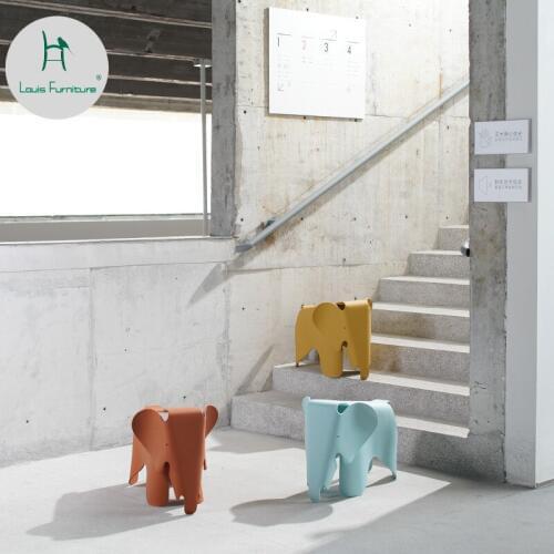 Louis Fashion Creative Children Chair Household Plastic Elephant Cartoon Fashion Kindergarten Color Toy Stool