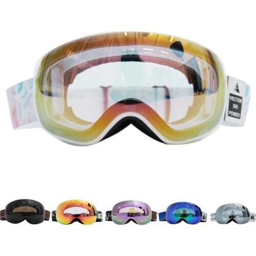 OTG Ski Goggles Snow Glasses Men UV400 Anti-fog Coatings Snowmobile Snowboard Skiing Women Sunglasses Outdoor Winter Sport 2020