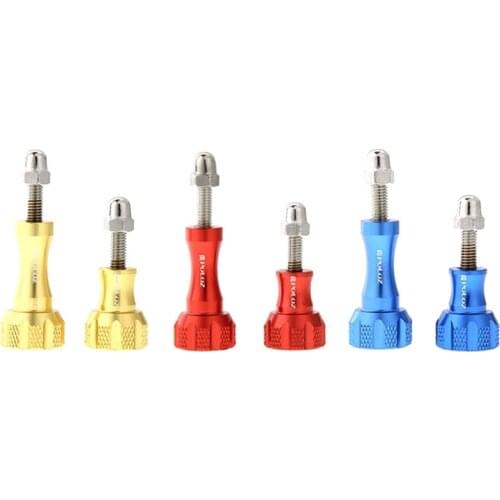 CNC Aluminum Thumb Knob Stainless Bolt Nut Screw Set for GoPro HERO4 /3+ /3 /2 /1, Xiaomi Yi, SJ4000