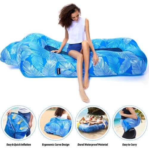 Inflatable Lounger Air Sofa Hammock Portable Waterproof Air Couch for Backyard Lakeside Beach Traveling Camping Pool Floats