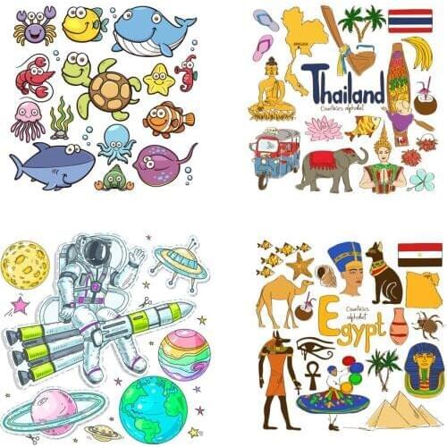 ZOTOONE Cartoon Animal stickers for iron transfer clothes DIY accessory t-shirt dresses washable heat transfer