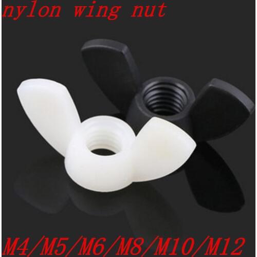 M4 M5 M6 M8 M10 M12 DIN315 Nylon Wing Nut /Hand Twist Nut/thumb nut/butterfly nut Nylon DIN315