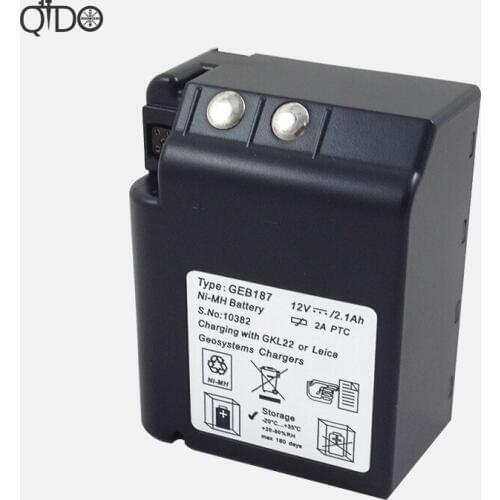 New High quality GEB187 NIMH battery 12V 2100mAh For leica total station TCA1100/1700/1800, TPS1000/2000/2003 series battery