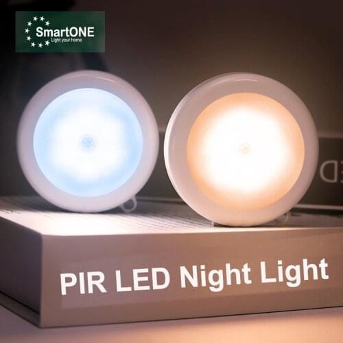 2020 NEW PIR Motion Sensor Led Night Light Under Cabinet Lights Battery Powered Wall Lamp Auto On/Off Magnet Closet Kitchen Lamp