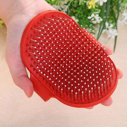Qualified Pet Dog Cat Bath Brush Comb Rubber Glove Hair Fur Grooming Tool Pet shower Dog brush Anti Slip Pet supplies
