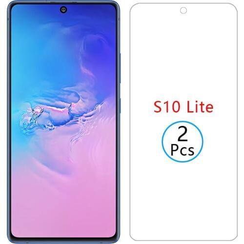 Protective glass for samsung s10 lite screen protector tempered glas on galaxy s10lite s 10 light 6.7 film samsun samsumg galaxi