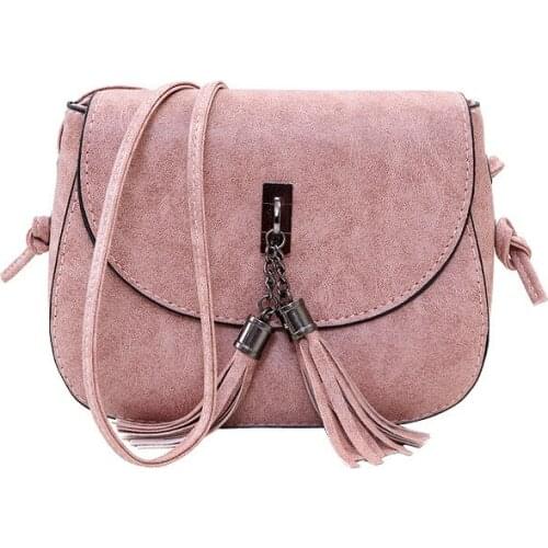 Women Crossbody Bags Tote 2021 Mini Women Messenger Bags Pu Leather Women Shoulder Bag Tassel Solid Clutches Chain