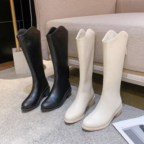 Womens Mid Calf Boots Shoes Round Toe Sexy Thigh High Heels High Sexy Boots-Women Luxury Designer Summer Low Over-the-Knee 20