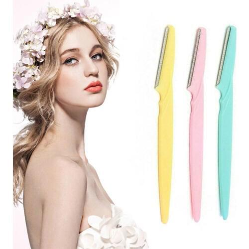 1 PC No-pain Face Eyebrow Razor Hair Remove Eyebrow Shaver Face Makeup Portable Mutiply Use Eyebrow Blade