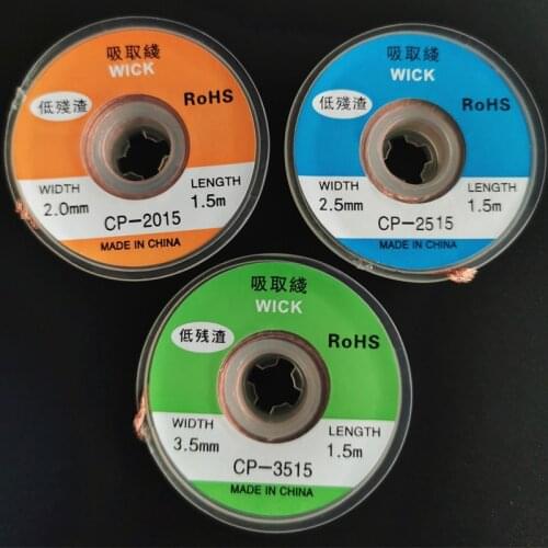 1PC 1.5mm 2.0mm 2.5mm 3.0mm 3.5mm 1.5M/3.0M Welding Wires Desoldering Braid Solder Remover Wick Wire Repair Tool