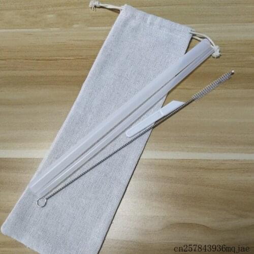 100pcs Silicone Reusable Straws with Cleaning Brushes Large Straws Long Drinking Straws for Mugs