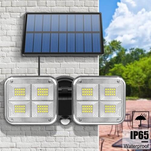 20w Super Bright Solar Lights 120led IP65 Waterproof Outdoor Indoor Solar Lamp With Adjustable Head Wide Lighting Angle