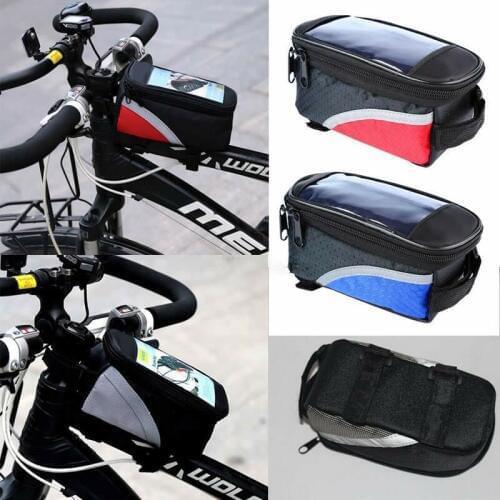 2019 Waterproof Hot sale Cycling Bicycle Mountain Bag Front Frame Pannier Tube Mobile Phone Bag