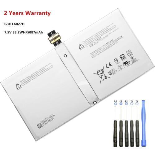 7.5V 5087mAh G3HTA027H Laptop Battery For Microsoft Surface Pro 4 1724 12.3" Tablet DYNR01