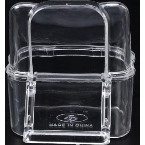 Acrylic Bird Feeder 2Pcs/Set Cage Hanging Dish Feeder Dispenser Drinker Supplies L4MB