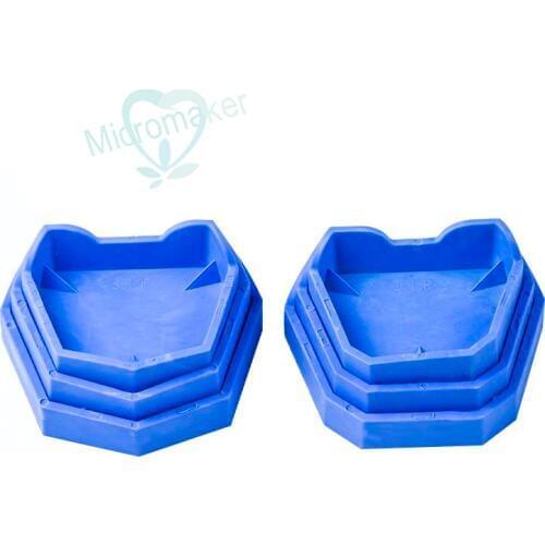 2pcs/pair 3 Size Dental Model Base Set Dental Mold Plaster Base Dental Lab Former Base Kit