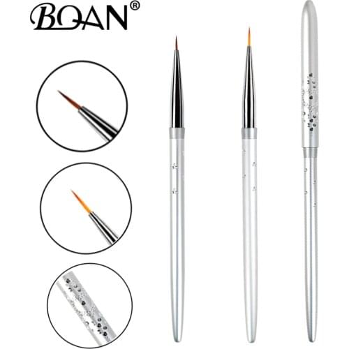 BQAN Nail Art Lines Painting Pen Brush Metal Gold Gel UV Polish Tips Flower 3D Design Manicure Pedicure Drawing DIY Tool
