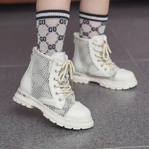 Childrens Short Boots Solid Color 2021 Spring Autumn Girls Small Pu Leather Boots Girls Fashion Small Short Boots Net Boots