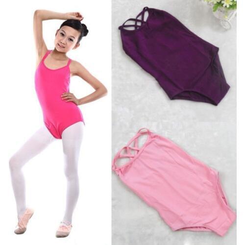 Kids Girls Sleeveless Gymnastics Bodysuit Ballet Leotard Cotton Dance Suit 6-12Y 2020