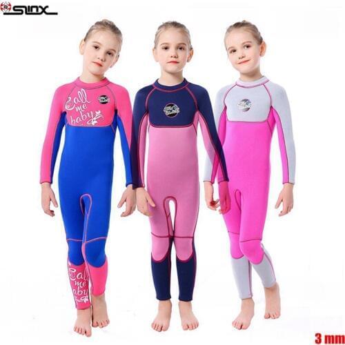 SLINX Kids Neoprene Swimsuit Wetsuits Childrens Swimwear Long Sleeve High Elastic Diving Suits Snorkeling Surfing Rash Guards