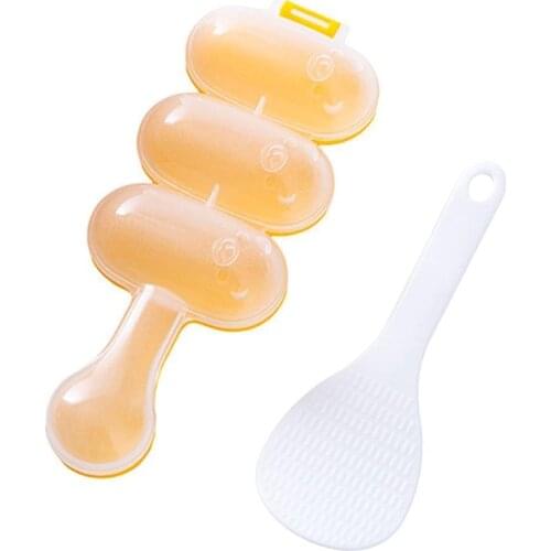 Two-Piece Three Grid Creative Spherical Rice Ball Sushi Sushi Mold Rice Ball Sushi Mold Machine Making Tool Creative Diy Ki V4S8