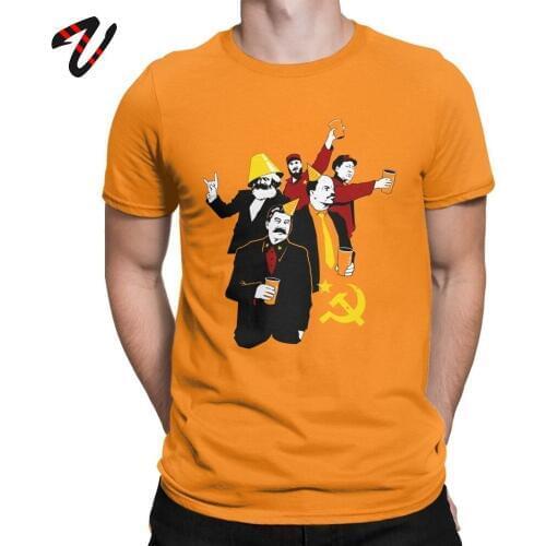 Communist Party Tshirt CCCP Men T-Shirt Cotton Tee Shirt Russian Soviet Clothes Marx Lenin Stalin Mao Castro Socialism T Shirts