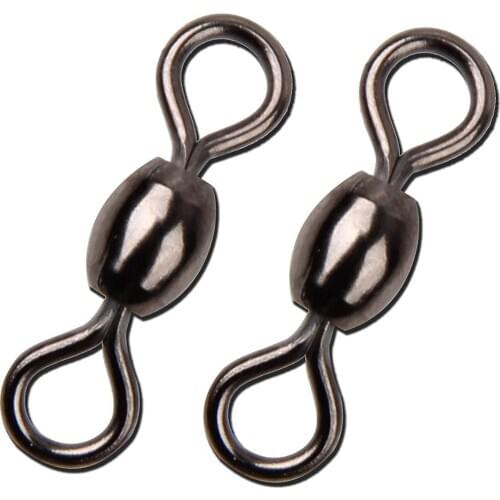 Hyaena 150pcs Crane Fishing Swivels With Solid Ring Fishing Hook Line Connector Fishing Gear Accessories
