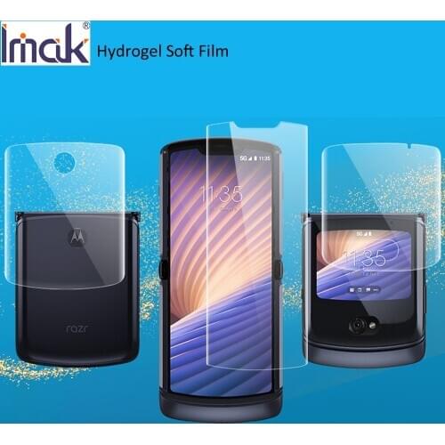 Imak Hydrogel Film For Motorola Razr 5G 2020 Rear Front Back Soft Clear Screen Guard Protective oleophobic