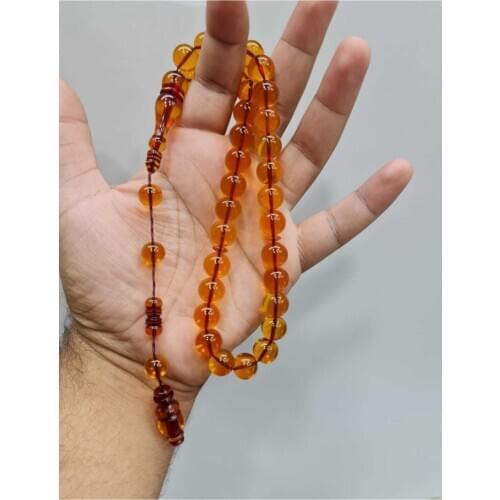 Islamic Tasbih Muslim Rosary Beads 33 Prayer Rosary For Men Bracelet For Men Accessory amber oltu amber stone Handmade Turkey