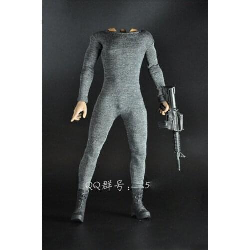 Custom DIY For 12" Toy Male Figure 1/6 Scale Grey Elastic bodysuit Clothing