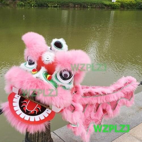 WZPLZJ Pink Lion Dance Costume Suit 5-12 Age kid Children Sport Outdoor Play Toy Party Performance Parade Parad Stage China