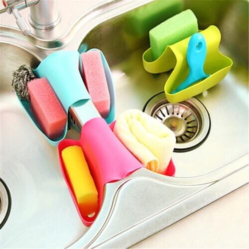 Kitchen Gadgets Double Sink Caddy Hanging Basket Kitchen Accessories Storage Sponge Kitchenware for Kitchen Accessoire
