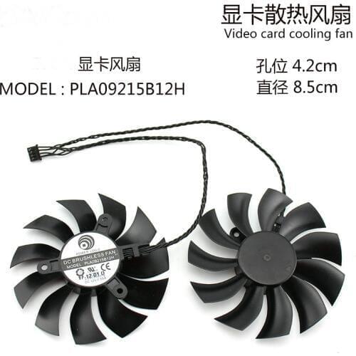 PLA09215B12HH DC12V 0.55A New Original for EVGA GTX1050ti GTX1070 1080 Video Graphics card cooling fan Pitch 4.2 Diameter 8.5CM