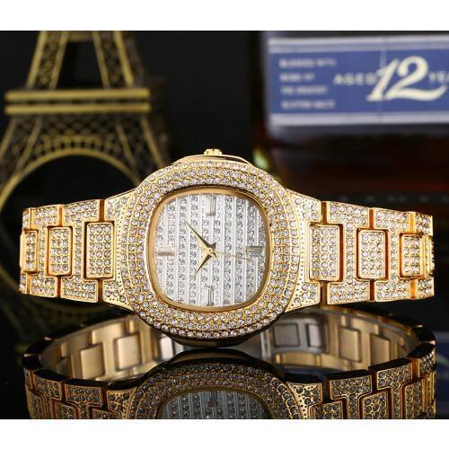 Bussiness Quartz Watch Famous Brand Diamond Watch Stainless Steel Timepiece Gold Silver Rose Gold Clock Color Designer Watch