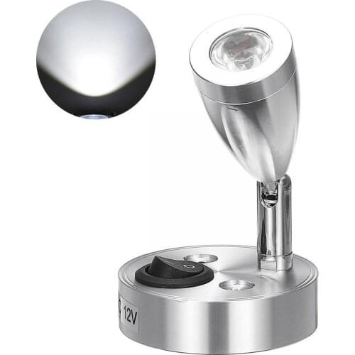 Reading Lamp With Switch 6000k12V RV Boat LED Light Spotlight Bedside Trailer Camper Wall Lighting Motorhome Mounted C8X6