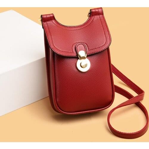 Summer Mobile Phone Coin Purse Female 2021 Counter Quality Lock Shoulder Bag Women Casual Daily Shopping Cross Body Bag Black