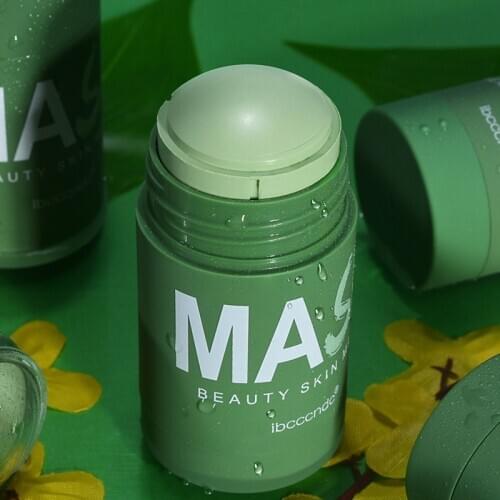 40g Green Tea Clay Facial Mask Stick Clean Pores Oil-Control Blackhead Removal 40JD