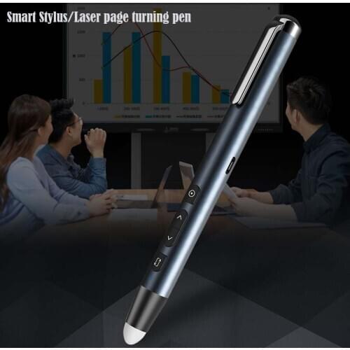 Metal Shell Laser page turning pen 2.4G Wireless Presenter Laser Flip Pen PPT Laser Page Clicker Presentation Pen