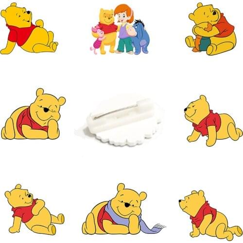 Disney Cute And Funny Winnie The Pooh Brooch Acrylic Enamel Brooch Custom-made Brooch Lapel Badge Jewelry For Friends