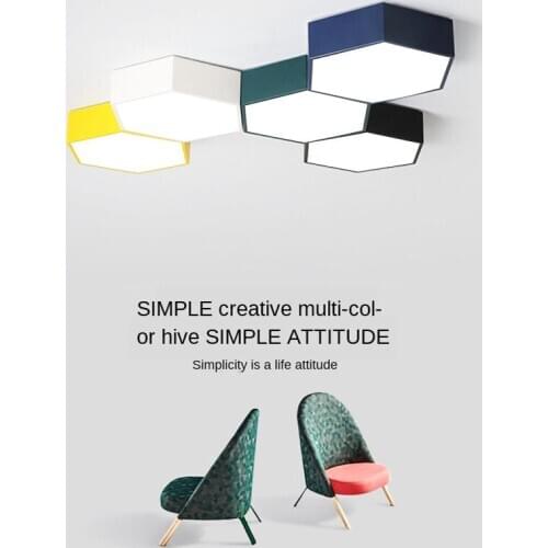 Nordic modern multicolor DIY combination LED ceiling lamp bedroom chandelier restaurant LED lamp hotel LED control lamp