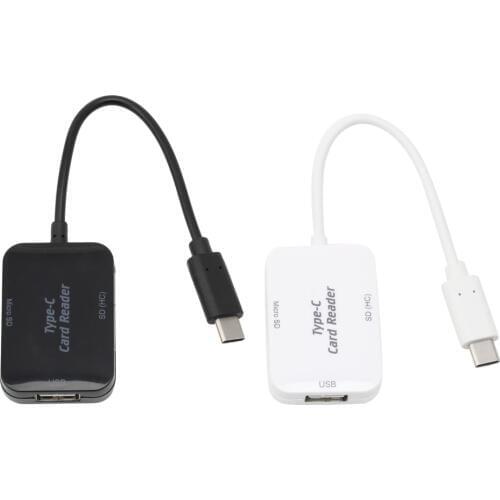 New USB-C Type C To USB 2.0 Hub SD TF Memory Card Reader OTG Adapter For Phone PC