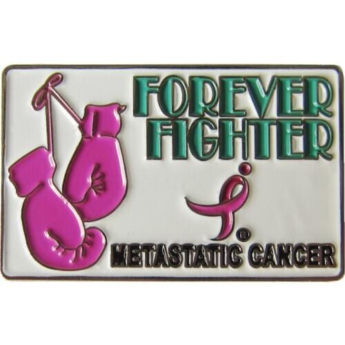 Wholesale Metal Commemorative Badge Hot Sale Pink Ribbon Alloy Badge