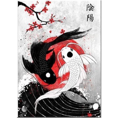 Full square/round 5d diamond painting Yin Yang fish diamond embroidery crafts mosaic diamond painting cross stitch JS5179