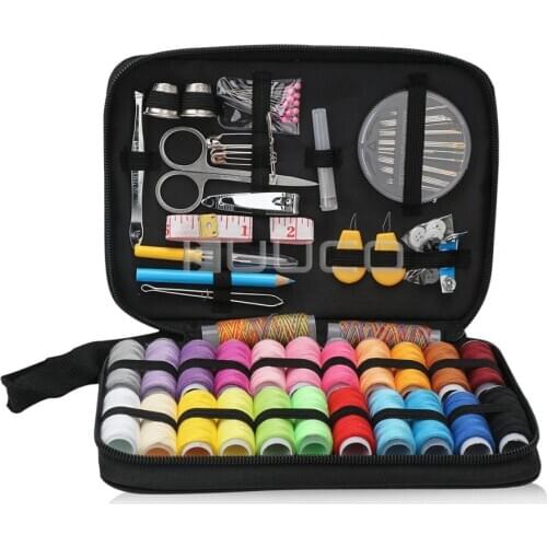 Portable Travel Sewing Box Kit Sewing Thread Stitches Knitting Needles Tools Cloth Buttons Craft Scissor Mom Gifts