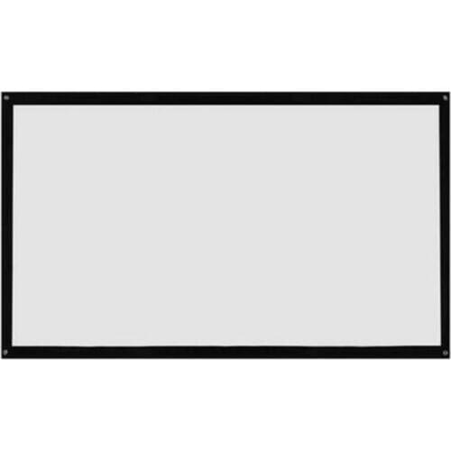 16:9 Portable Foldable Projector Screen Wall Mounted Home Cinema Theater 3D HD Projection Screen Canvas Matt White ACEHE 1:1