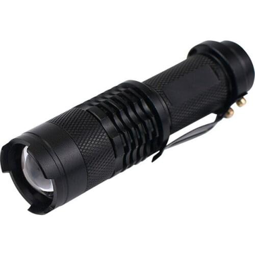 MINI Portable LED Bright Flashlight Outdoor Lights 3 Modes(High - Low - Strobe) Zoomable for Camping Cycling Fishing Night Light