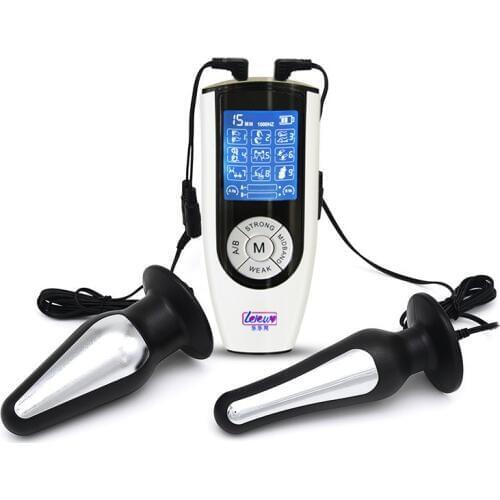 Sex shop Electric Shock Anal Plug Electro Shock Vaginal Anus butt Stimulating massage anal dildoerotic SM Sex toys for woman Gay