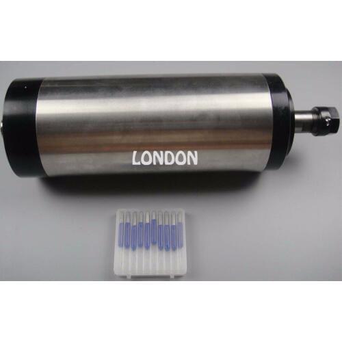 CNC spindle kit ER16 1.5KW water cooling spindle + 10 pieces cnc engraving bits
