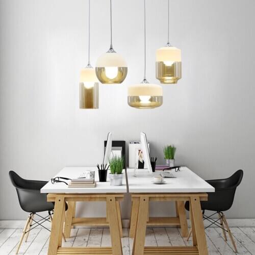 Modern design glass bottle pendant light restaurant bedroom balcony aisle American Nordic style hanging lamps