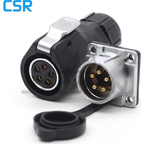 XHP20 , 2 3 4 5 6 7 8 9 10 12 Pin Waterproof connector Square Panel Mount Connectors IP65 plug and socket
